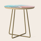 Sea Blue + Rose Gold Side Table Gallery Image 1