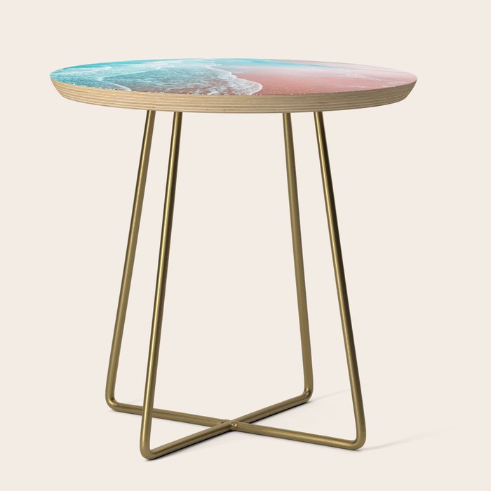 Sea Blue + Rose Gold Side Table Gallery Image 1