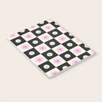 Sun & Moon Checkered Pattern Black & Cream Notebook Gallery Image 3