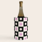 Sun & Moon Checkered Pattern Black & Cream Wine Chiller Gallery Image 1