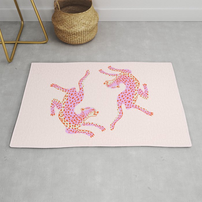 Just pink jungle life Rug Gallery Image 1