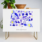Colorado State Flower - Blue Columbine Credenza Gallery Image 1
