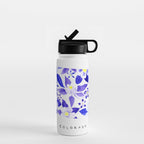 Colorado State Flower - Blue Columbine Water Bottle Gallery Image 1