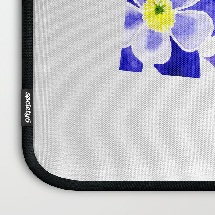 Colorado State Flower - Blue Columbine Laptop Sleeve Gallery Image 3