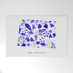 Colorado State Flower - Blue Columbine Welcome Mat Gallery Image 1