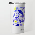 Colorado State Flower - Blue Columbine Travel Mug Gallery Image 3