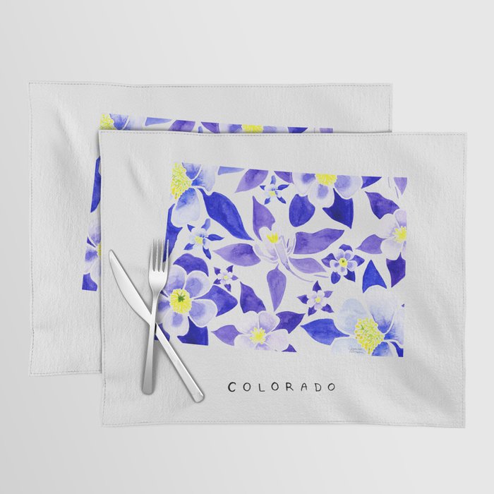 Colorado State Flower - Blue Columbine Placemat Gallery Image 1