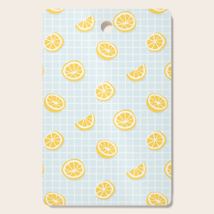 Vintage lemon fruit slice pattern Cutting Board Gallery Image 1