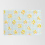Vintage lemon fruit slice pattern Rug Gallery Image 2