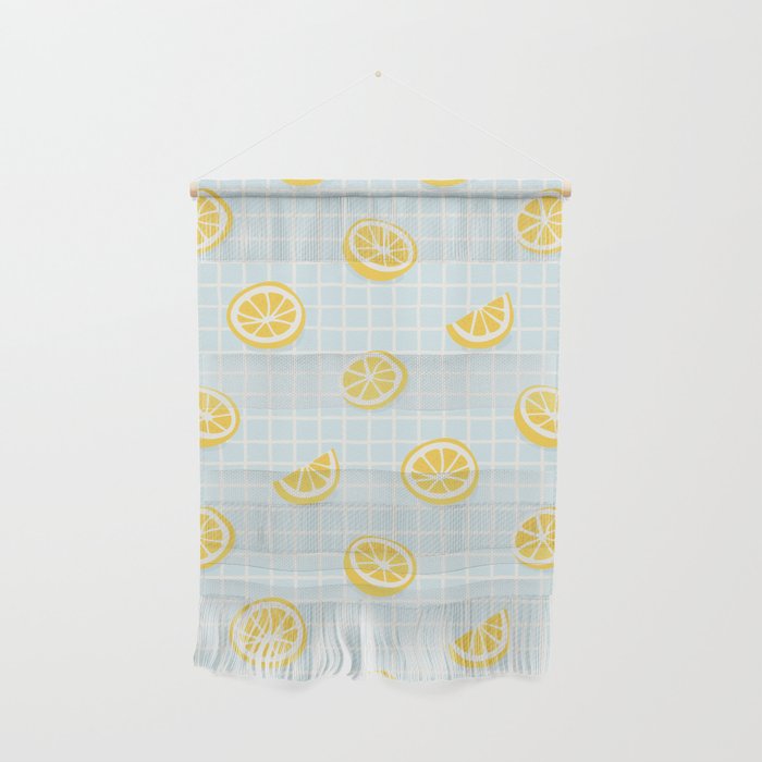 Vintage lemon fruit slice pattern Wall Hanging Gallery Image 1
