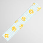 Vintage lemon fruit slice pattern Table Runner Gallery Image 3