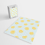 Vintage lemon fruit slice pattern Jigsaw Puzzle Gallery Image 2