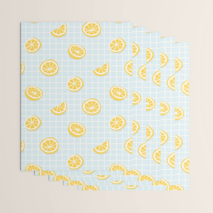Vintage lemon fruit slice pattern Wrapping Paper Gallery Image 3