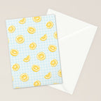 Vintage lemon fruit slice pattern Stationery Card Gallery Image 2
