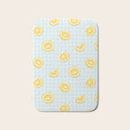 Vintage lemon fruit slice pattern Bath Mat Gallery Image 1