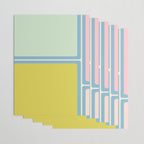 Minimal Geometrics Baby Blue Pink Lime Pastel Pattern Wrapping Paper Gallery Image 3