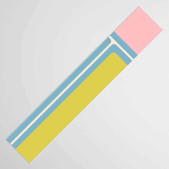 Minimal Geometrics Baby Blue Pink Lime Pastel Pattern Table Runner Gallery Image 3