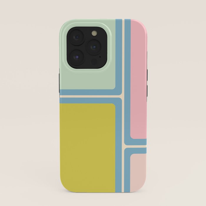Minimal Geometrics Baby Blue Pink Lime Pastel Pattern iPhone Case Gallery Image 39