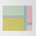 Minimal Geometrics Baby Blue Pink Lime Pastel Pattern Throw Blanket Gallery Image 2