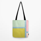 Minimal Geometrics Baby Blue Pink Lime Pastel Pattern Tote Bag Gallery Image 2