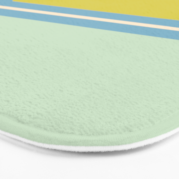 Minimal Geometrics Baby Blue Pink Lime Pastel Pattern Bath Mat Gallery Image 3