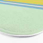 Minimal Geometrics Baby Blue Pink Lime Pastel Pattern Bath Mat Gallery Image 3