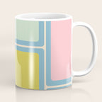 Minimal Geometrics Baby Blue Pink Lime Pastel Pattern Coffee Mug Gallery Image 1