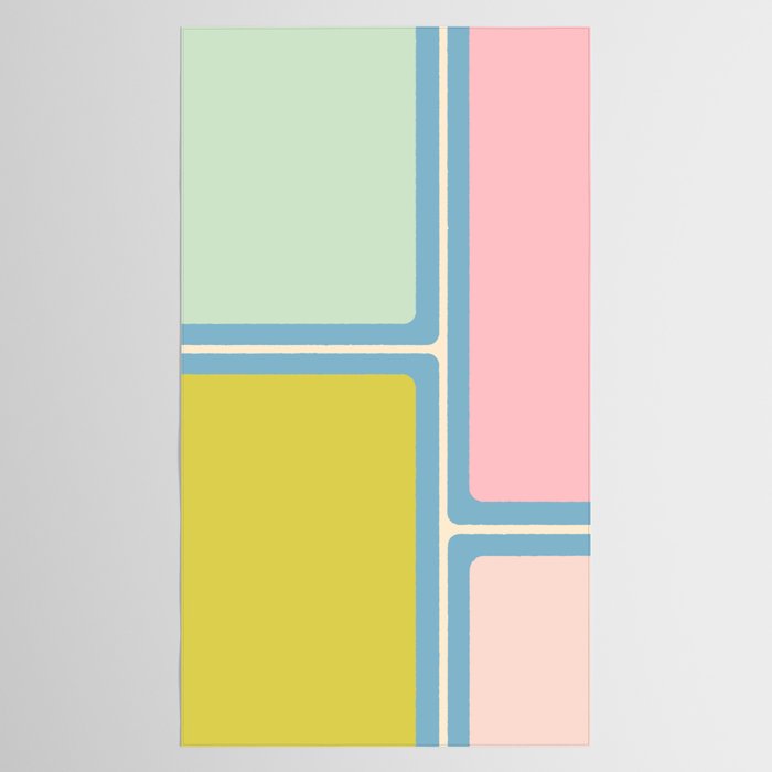 Minimal Geometrics Baby Blue Pink Lime Pastel Pattern Tablecloth Gallery Image 2