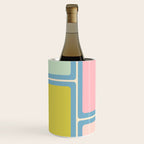 Minimal Geometrics Baby Blue Pink Lime Pastel Pattern Wine Chiller Gallery Image 3