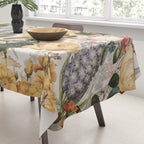 Vintage Tropical Flower And Bird Garden Tablecloth Gallery Image 3