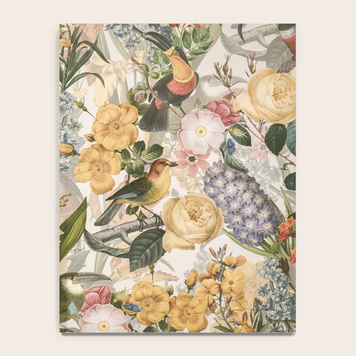 Vintage Tropical Flower And Bird Garden Notebook Gallery Image 4