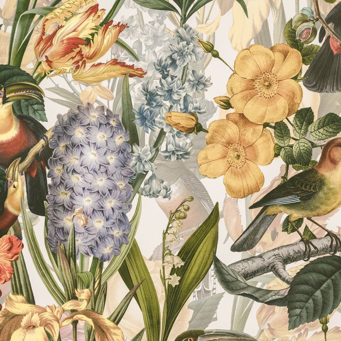 Vintage Tropical Flower And Bird Garden Coffee Mug Gallery Image 2