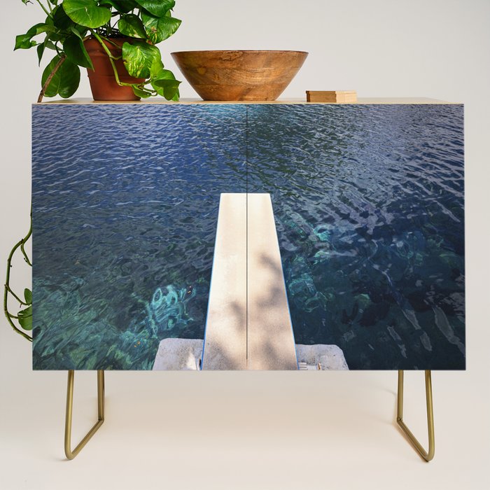 Large Pool Wall Art x Balmorhea State Park Print x West Texas Photography Credenza Gallery Image 1