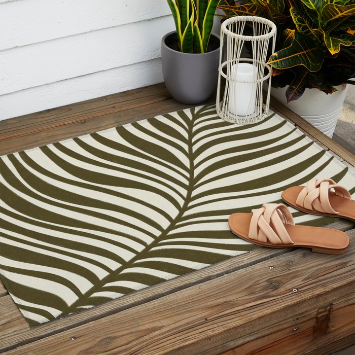 One Hundred-Leaved Plant #16 Outdoor Rug Gallery Image 2