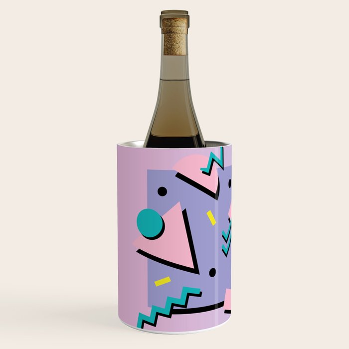 Memphis Pattern 25 - Miami Vice / 80s Retro / Palm Tree Wine Chiller Gallery Image 2