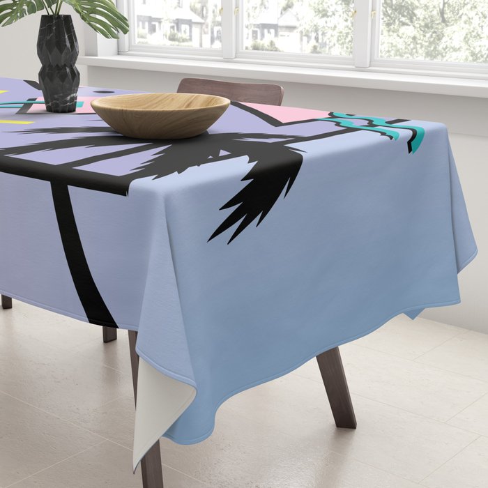 Memphis Pattern 25 - Miami Vice / 80s Retro / Palm Tree Tablecloth Gallery Image 3