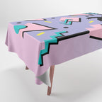 Memphis Pattern 25 - Miami Vice / 80s Retro / Palm Tree Tablecloth Gallery Image 1