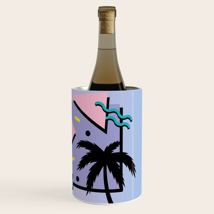 Memphis Pattern 25 - Miami Vice / 80s Retro / Palm Tree Wine Chiller Gallery Image 3