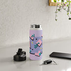 Memphis Pattern 25 - Miami Vice / 80s Retro / Palm Tree Water Bottle Gallery Image 4