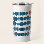 Teal Jewels Minimalist Minimal Abstract Mid Century Modern Paper Collage Shapes Travel Mug Gallery Image 1