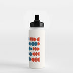 Teal Jewels Minimalist Minimal Abstract Mid Century Modern Paper Collage Shapes Water Bottle Gallery Image 2