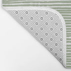 Abstract Stripes, Sage Green, Boho Wall Art Bath Mat Gallery Image 2