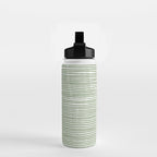 Abstract Stripes, Sage Green, Boho Wall Art Water Bottle Gallery Image 2