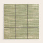 Abstract Stripes, Sage Green, Boho Wall Art Wood Wall Art Gallery Image 1
