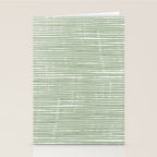 Abstract Stripes, Sage Green, Boho Wall Art Stationery Card Gallery Image 2
