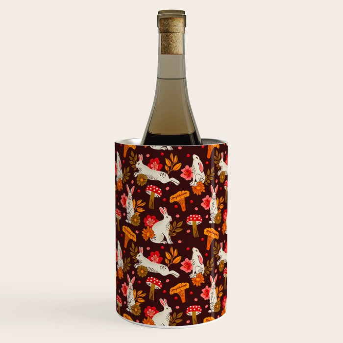 Bunnies and Shrooms Pattern Wine Chiller Gallery Image 2
