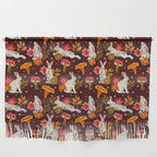 Bunnies and Shrooms Pattern Wall Hanging Gallery Image 1