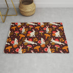 Bunnies and Shrooms Pattern Rug Gallery Image 1