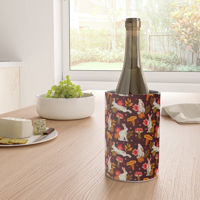Bunnies and Shrooms Pattern Wine Chiller Gallery Image 4
