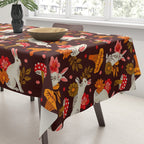 Bunnies and Shrooms Pattern Tablecloth Gallery Image 3